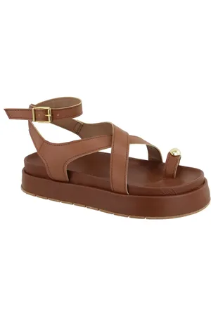 KUENTO SHOES Sandália Papete Flatform Sola Alta Dedo Fivela Lançamento