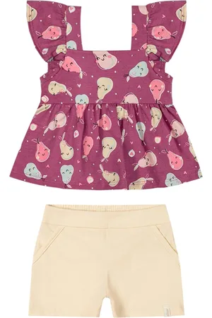 Elian Infantil - Conjunto Curto Menina Frutas