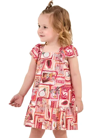 Elian Infantil - Vestido Menina Estampa Tropical