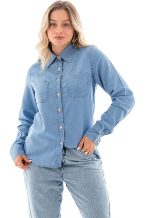 ARAUTO JEANS Camisa Jeans M/l Feminina Arauto Leve