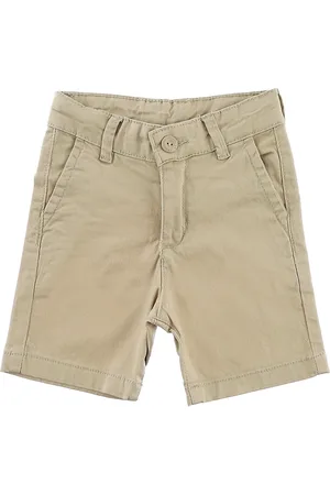 Crawling Infantil - Bermuda Alfaiataria Sarja Areia Menino 01 ao 03