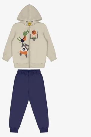 Rovitex Kids Infantil - Conjunto Jaqueta Com Capuz E Calça Rovi
