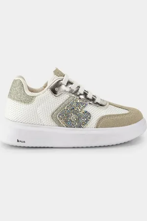 Calçados Bibi Infantil - Tênis Bibi Glam Branco com Prata de Brilhos 1109321 28