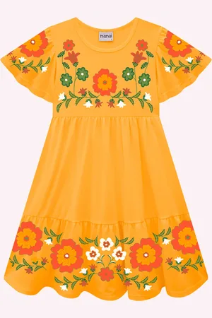 Nanai Infantil - Vestido Menina Flores