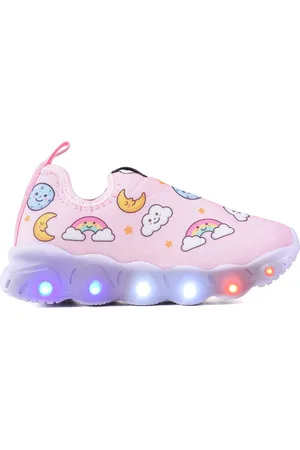 CALCADOS LGHT LIGHT Infantil - Tenis de Led Meninas Calce Facil Escolar Ceu