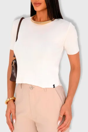 Revanche Blusa Tricot Decote Careca Basic Line Feminina Caimito