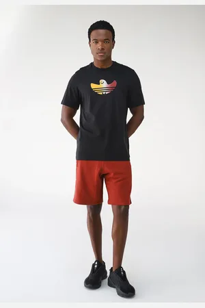 adidas Bermuda de Moletom Reta 3 Stripe