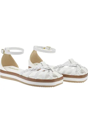 Shekinah Sandália Feminina Papete Flatform Huarache Confortável Moda