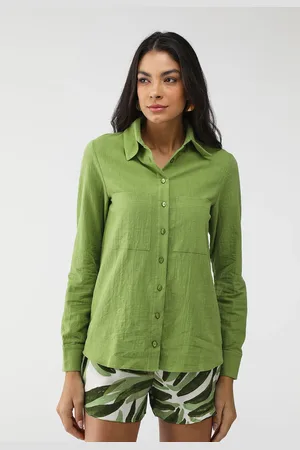 LEZ A LEZ Camisa Cropped Reta Listrada