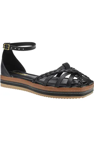 Shekinah Sandália Feminina Papete Flatform Huarache Confortável Moda