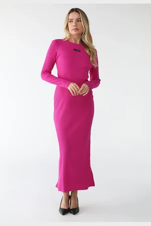 LANCA PERFUME Vestido Canelado Ajustada Liso
