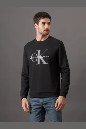 Calvin Klein Casaco Masculino Moletom Gola Careca