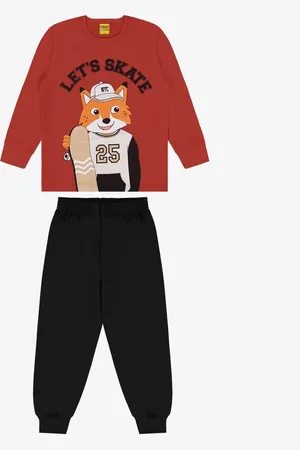 Rovitex Kids Infantil - Conjunto Camiseta Manga Longa Com Calça Rovi