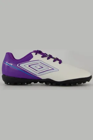 Umbro Chuteira Adamant Top Speed Society Juvenil Branca e Roxa