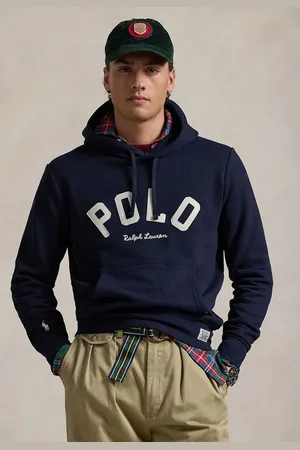 Ralph Lauren Blusa de Moletom Fechada Logo com Capuz Azul-Marinho