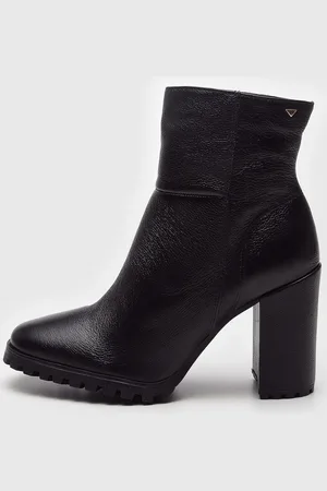 LANCA PERFUME Bota Couro Tratorado Salto Grosso Preta