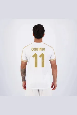 Kappa Camisa Vasco Supporter Gold Branca 11 Coutinho