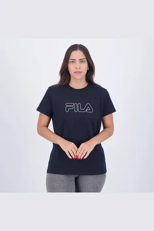 Fila Camiseta Basic Outline Feminina Preta