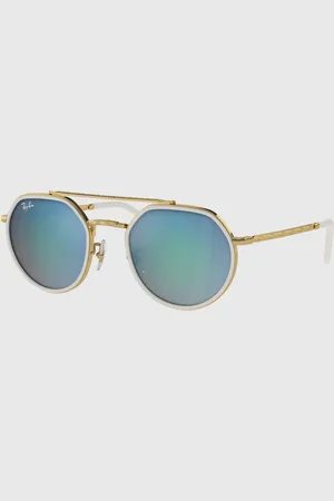 Ray-Ban Óculos De Sol Lente Azul Dourado