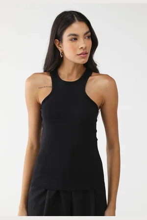 Colcci Regata Ajustada Lisa Preta