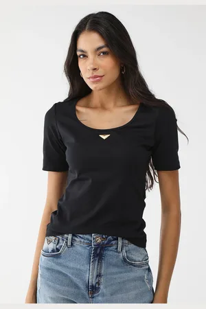 LANCA PERFUME Blusa Slim Logo Preta