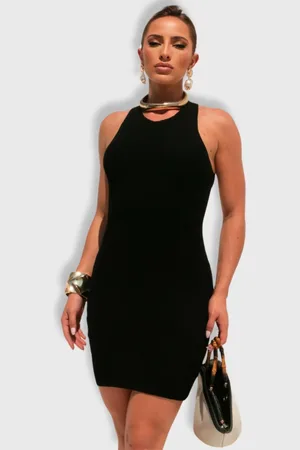 Revanche Vestido De Tricot Com Decote Nas Costas Feminino Kaarina