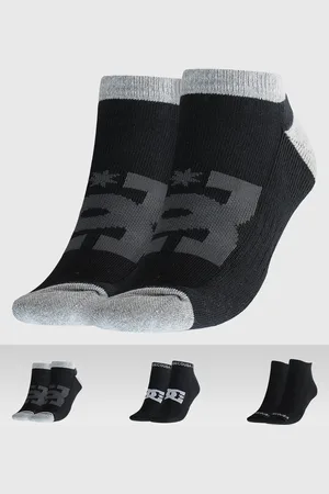 Dcshoes Kit 3pçs Meia Cano Baixo Logo Preta