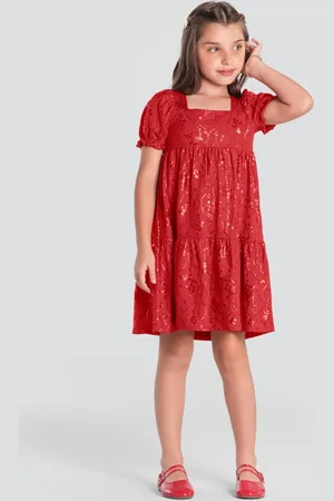 Brandili Infantil - Vestido menina de flores Mundi