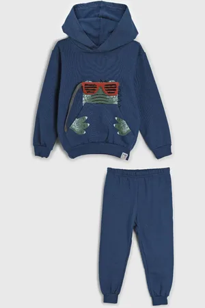 Elian Conjunto 2pçs Manga Longa Blusa Com Capuz E Calça De Moletom