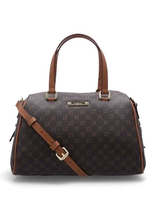 Luz da Lua Bolsa Monograma Mocca Média - 10001067 Marrom