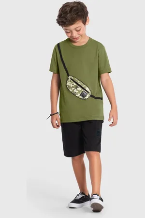 Brandili Infantil - Camiseta menino com aplique interativo de pochete