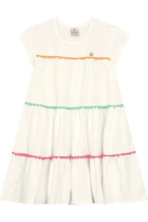 Brandili Infantil - Vestido menina três marias com pompons