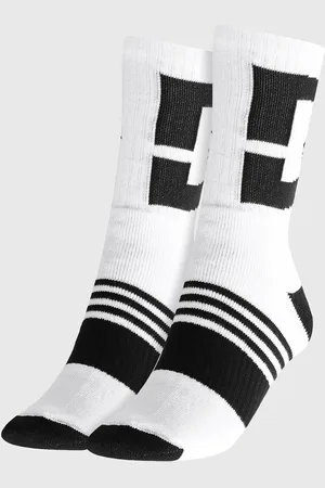 Dcshoes Meia Canelada Cano Alto Logo Branca