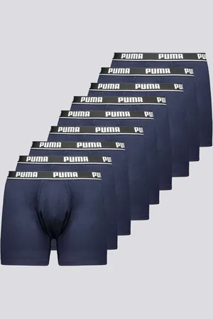 PUMA Kit de 9 Cuecas Boxer Cotton Marinho