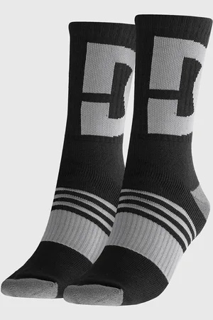 Dcshoes Meia Canelada Cano Alto Logo Preta