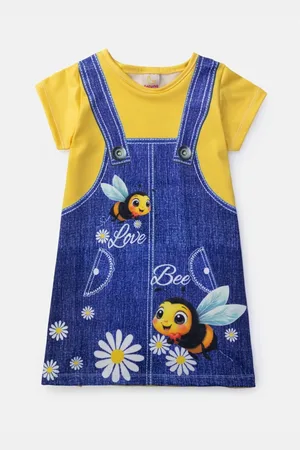 LALUNA Infantil - Vestido Manga Curta Love Bee 125
