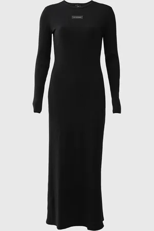 LANCA PERFUME Vestido Canelado Midi Logo