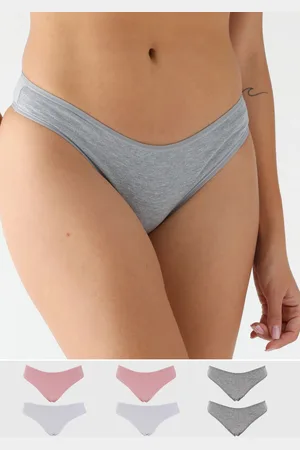 Delcotton Kit 6pçs Calcinha Biquíni Lisa