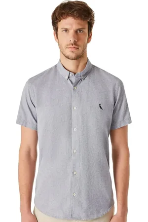 Reserva Camisa Masculina Manga Curta Oxford Color Mescla