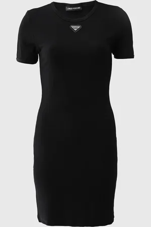 LANCA PERFUME Vestido Canelado Curto Logo