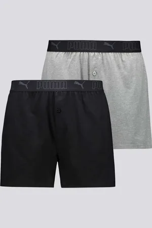 PUMA Kit 2 Cuecas Samba Canção Cotton Preta e
