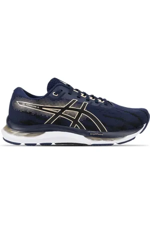 Asics Tênis GEL-Hypersonic 5 - Feminino - Azul/Dourado