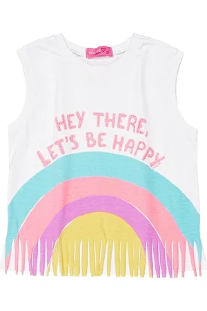 Momi Infantil - Blusa Branca Arco Iris 1