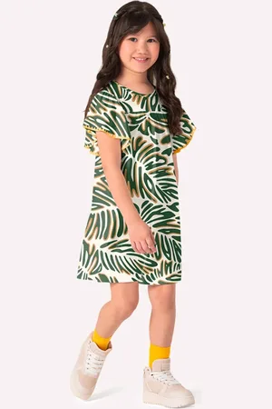 Nanai Infantil - Vestido Menina Folhas