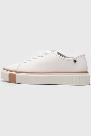 Via Uno Tênis Liso Off-White