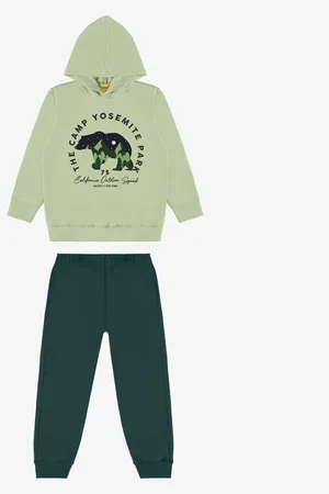 Rovitex Kids Infantil - Conjunto Blusão Com Capuz E Calça Rovi