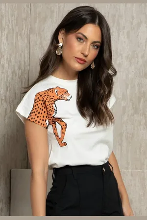 QUINTESS Blusa Com Estampa Frontal