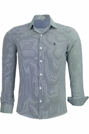 Amil Camisa Manga Longa Loan Modelagem Slim Tecido Com Elastano Não Amassa 1876