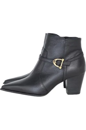 Spinelli Bota Feminina Virola Cano Curto Couro Salto 6 CM