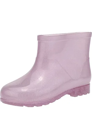 Angipé Infantil - Galocha Menina Bota Cano Curto Bota Borracha Chuva Rosa